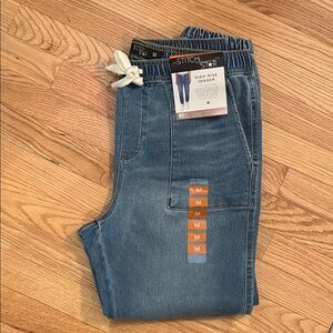 Blue High-Rise Jogger Jeans (never worn)